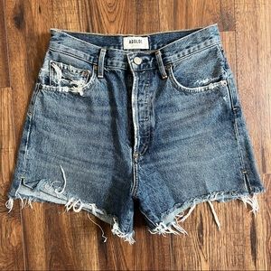 Agolde Dee denim jean shorts long inseam like new